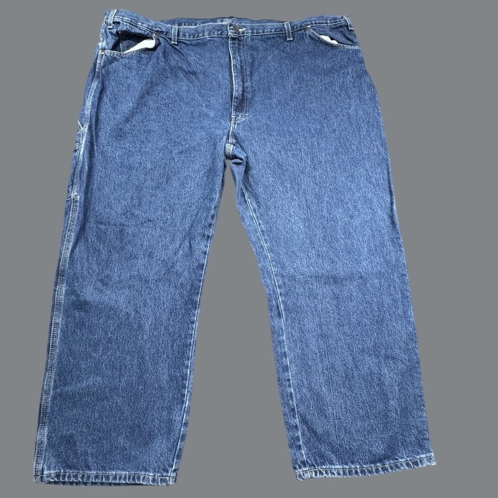 Dickies Carpenter Jeans Mens 52 x 30 Blue Relaxed Straight Leg Denim Workwear